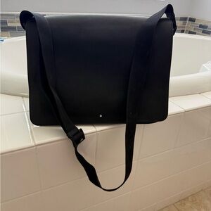 Black Men's Messenger Bag Mont Blanc